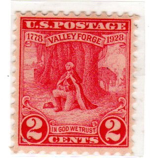 1928 Valley Forge Single 2 c Postage Stamp Scott #645 - MNH,OG