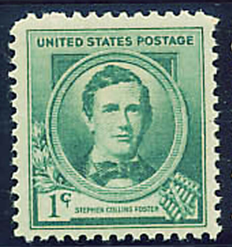 1940 Stephen C. Foster Single 1c Postage Stamp - Scott 879 - MNH,OG CX453