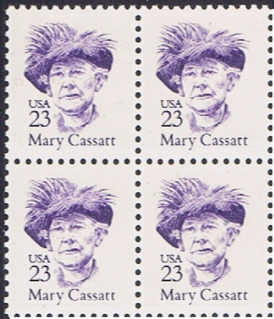 1988 Mary Cassatt, Artist Block Of 4 23c Postage Stamps - MNH, OG - Scott 2181 - CX818