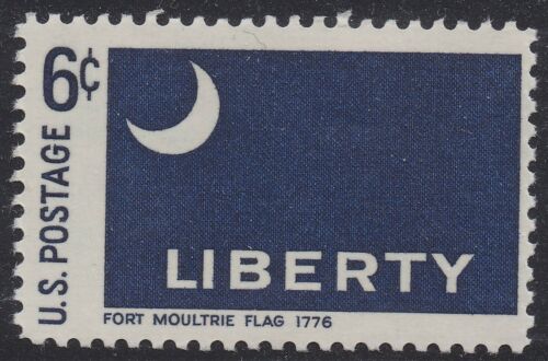 1968 Fort Moultrie Single 6c Postage Stamp - MNH, OG - Scott 1345-1346 - CX298