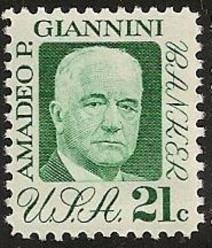 1973 Amadeo Giannini Single 21c Postage Stamp - MNH, OG - Scott 1400