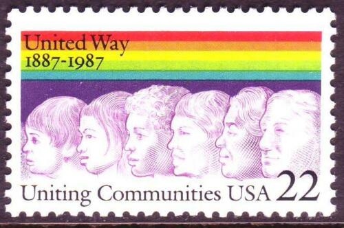 1987 United Way Single 22c Postage Stamp - MNH, OG - Scott 2275