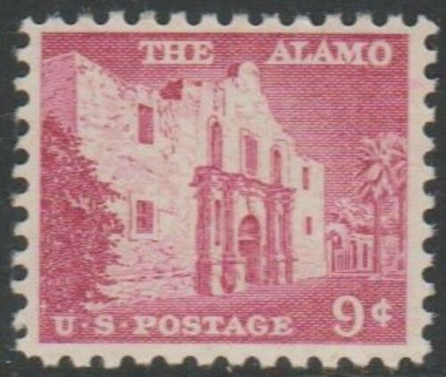 1954-68 - The Alamo Single 9c Postage Stamp - Scott 1043 - MNH, OG - CX507