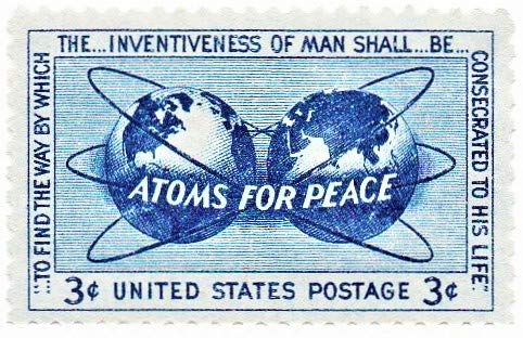 1955 Atoms for Peace Single 3c Postage Stamp - Scott 1070 - MNH,OG