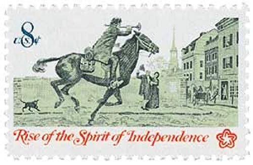 1973 Independence Colonial Post Rider Single 6c Postage Stamp - Scott1478 - MNH,OG