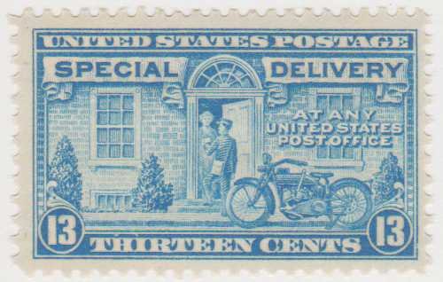 1944 13 Motorcycle Delivery Special Delivery Single 13c Postage Stamp - E17 - MNH,OG