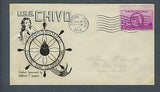 VEGAS - 1945 Submarine USS Chivo Commission Spader Cover - Groton - FH154