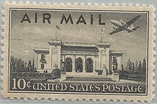 USA 1947 Pan-American Building Single10c Air Mail Postage Stamp - Scott C34 - MNH,OG