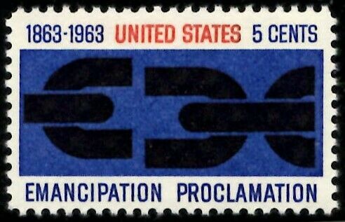 1963 Emancipation Proclamation Single 5c Postage Stamp - Scott 1233 - MNH - CW467c