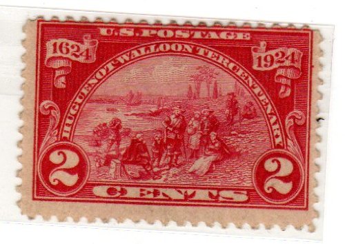 1924 Huguenot-Walloon Tercentenary Issue Single 2c Postage Stamp - Scott 615, MNH, OG