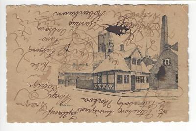 1942 Denmark Postcard With Christmas Cinderella Stamp (CF46)
