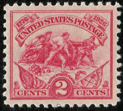 1926 Battle of White Plaines Single 2c Postage Stamp. Sc #629. MNH,OG