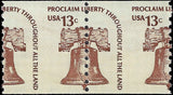 VEGAS - 1975-79 - Scott1618 13c Liberty Bell Drastic Miss-Perforation - MNH, OG