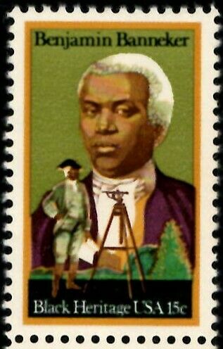 1980 Benjamin Banneker Single 15c Postage Stamp - Scott 1804 - MNH, OG - CW23b