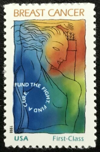 1998 Breast Cancer Single 32c Postage Stamp - Scott B1 - MNH, OG - CX6a