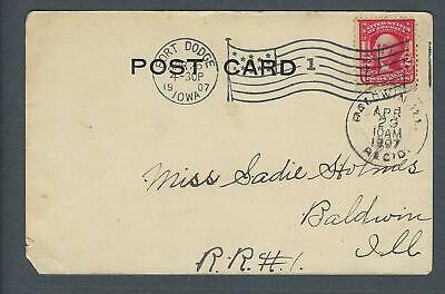 VEGAS - Posted 1907 Fort Dodge, IA, Great Western Bridge Postcard - FK205