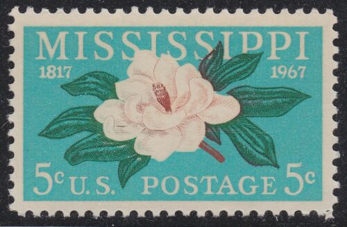 1967 Mississippi Statehood i Single 5c Postage Stamp - MNH, OG - Scott 1337`- CX224a