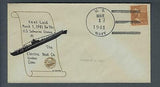VEGAS - 1941 Submarine USS Grunion Keel Laid Spader Cover Groton - FJ198