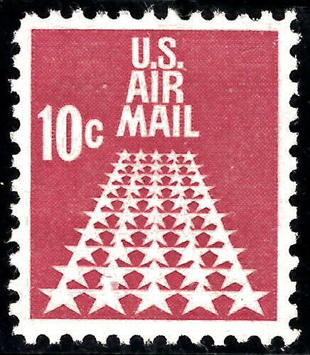 1968 50 Star Runway-Airmail- Single 10c Postage Stamp - Scott C72 - MNH, OG - CX886