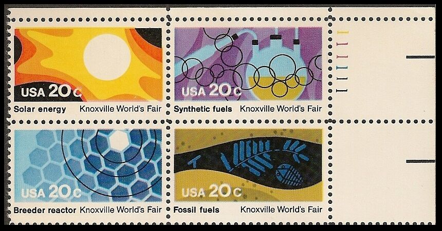 1982 Knoxville World's Fair Plate Block Of 4 - MNH, OG - Scott# 2006-2009 - DS179a