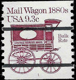 VEGAS - 1981-84 Scott 1903 Mail Wagon 1880s - Coil Single - Plate 1, MNH, OG -EZ16
