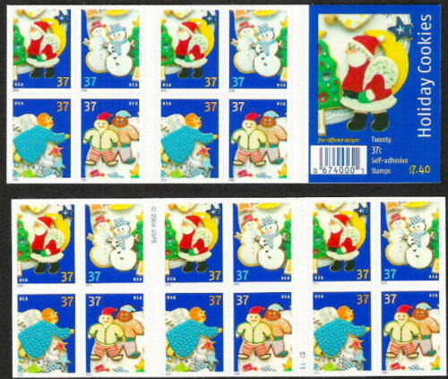 2005 Christmas Holiday Cookies Booklet Pane Of 20 37c Postage Stamps Scott 3953-3956