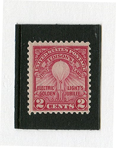 1929 Edison's First Lamp Single 2¢ Postage Stamp Scott655 MNH,OG