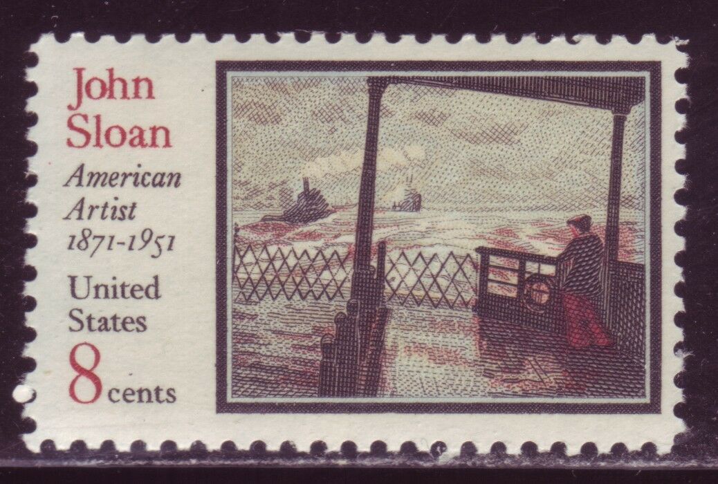 1971 John Sloan American Artist Single 8c Postage Stamp - Scott 1433 - MNH, OG - CX549