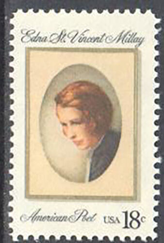 1981 Edna Millay, Poet Playwright, Single 18c Postage Stamp - Scott 1926 - MNH - CW476b