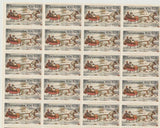 1974 Currier & Ives Christmas Stickers Lot of 20 10 Cent Stamps Scott 1551 - MNH - CW423d