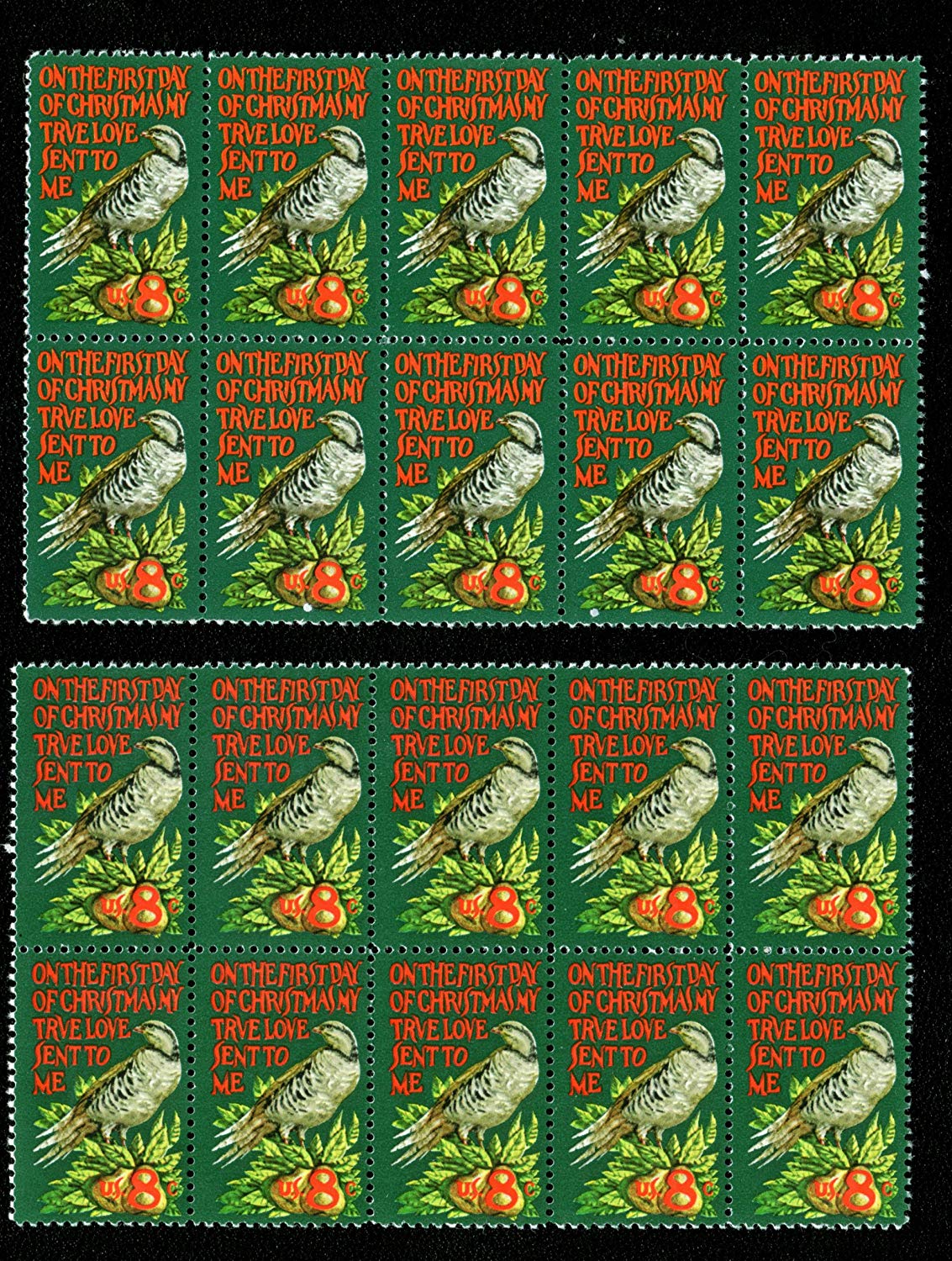 1971 - Partridge In a Pear Tree For Christmas Mailings - 20 Stamps Scott# 1445 - MNH, OG - CW298