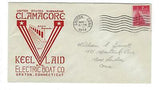 VEGAS - 1944 Submarine USS Clamagore Keel Laid Cover - Groton, CT - FF169