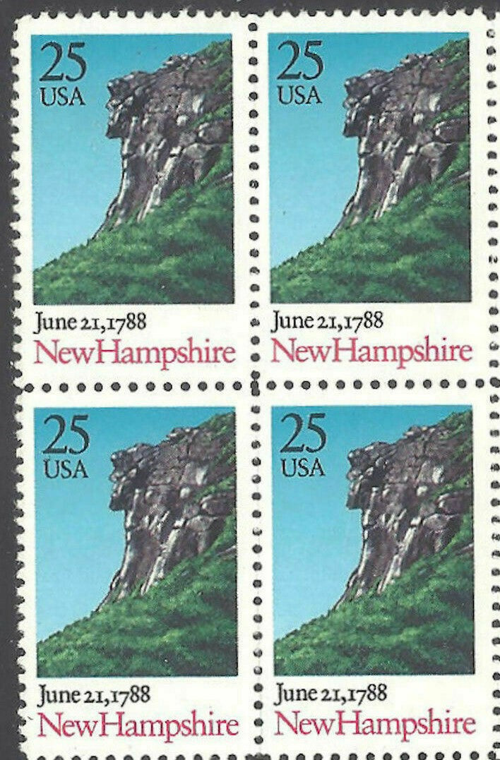 1988 New Hampshire - Constitution Ratification Block Of 4 25c Postage Stamps - Scott 2344 - MNH, OG - CW322