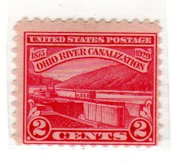Ohio River Canal Single 2c Postage Stamp Scott681 MNH,OG