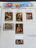 VEGAS - Art History On Stamps Home Made Presentation Album M&U Stamps ~98 Photos