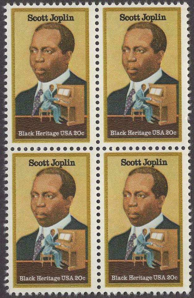 1983 Scott Joplin Block Of 4 20c Postage Stamps - Scott 2044 - MNH, OG - CW252b