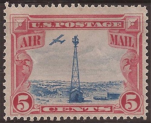 1928 Beacon on Rocky Mountains Single Airmail Postage Stamp - Scott C11 - MNH,OG