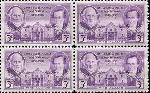 1936 Texas Centennial Block of 4 3c Postage Stamps - Scott 776 - MNH,OG