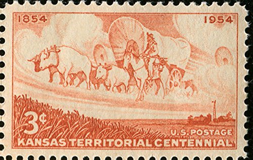 1954 "Kansas Centennial/Territory" Single 3c Postage Stamp - Scott 1061 - MNH,OG