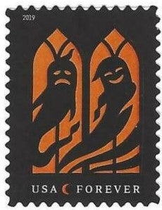 Spooky Silhouettes Single "Forever" Postage Stamp As Shown - MNH, OG - Scott 5421