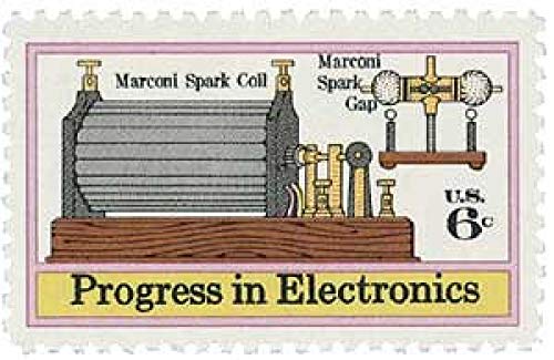 1973 Marconi Coil Progress in Electronics Single 6c Postage Stamp - Scott 1500 - MNH,OG