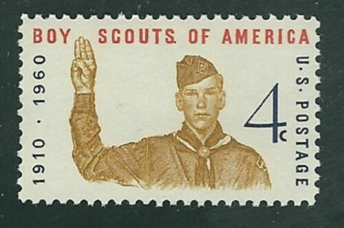 1960 Boy Scouts Single 4c Postage Stamps - Scott 1145 - MNH, OG - CX500b