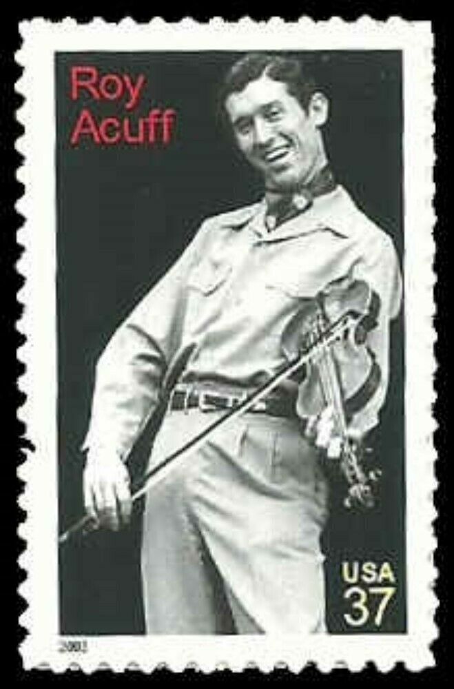 Roy Acuff Country Music Single 37c Postage Stamp - MNH, OG - Scott 3812 - DR171a