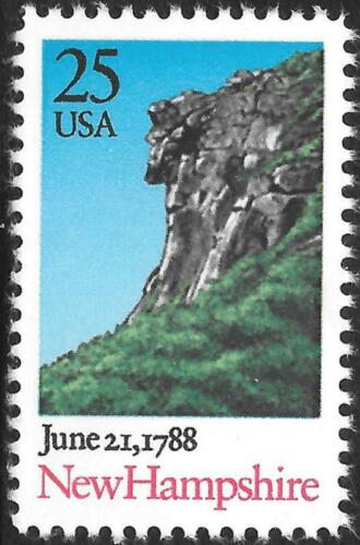 1987-90 - New Hampshire Statehood Single 25c Postage Stamp - Scott 2344 - MNH, OG - CW323