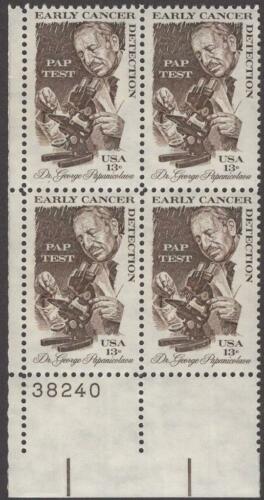 1978 PAP Test Early Cancer Detection Plate Block Of 4 13c Stamps - MNH, OG - Scott 1754 - CX334