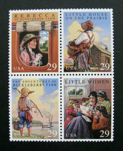 1993 Children's Classic Novels Block Of 4 29c Postage Stamps Scott 2785-2788 - CW376