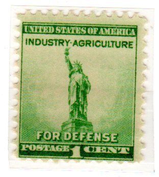 1940 Statue of Liberty Single 1c Postage Stamp - Scott899 - MNH,OG