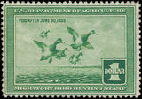 VEGAS - 1937 - ScottRW4 Federal Duck Stamp, MH ~ 1/2 Gum Remaining