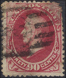 VEGAS - 1879 90c Perry - Scott166 - Thin Top Right Corner