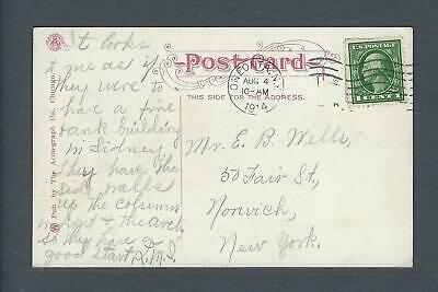 VEGAS - Posted 1914 Oneonia, NY - Electric Lake Postcard - FE432